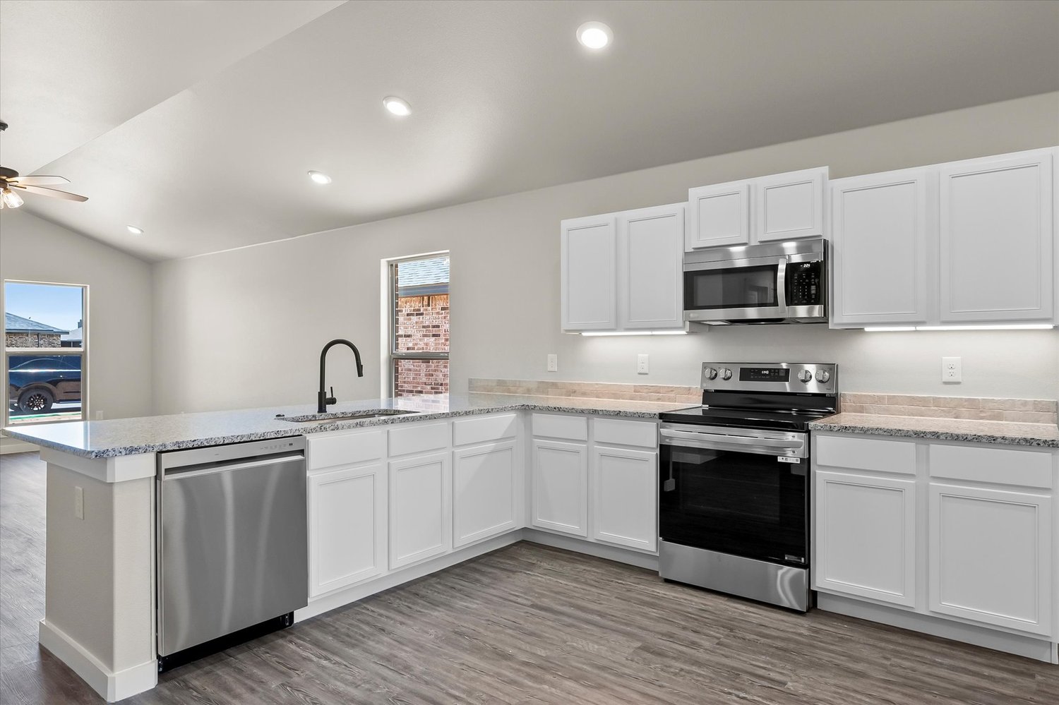 Photo of stainless steel appliances in the Dorris, a Betenbough Homes floor plan.