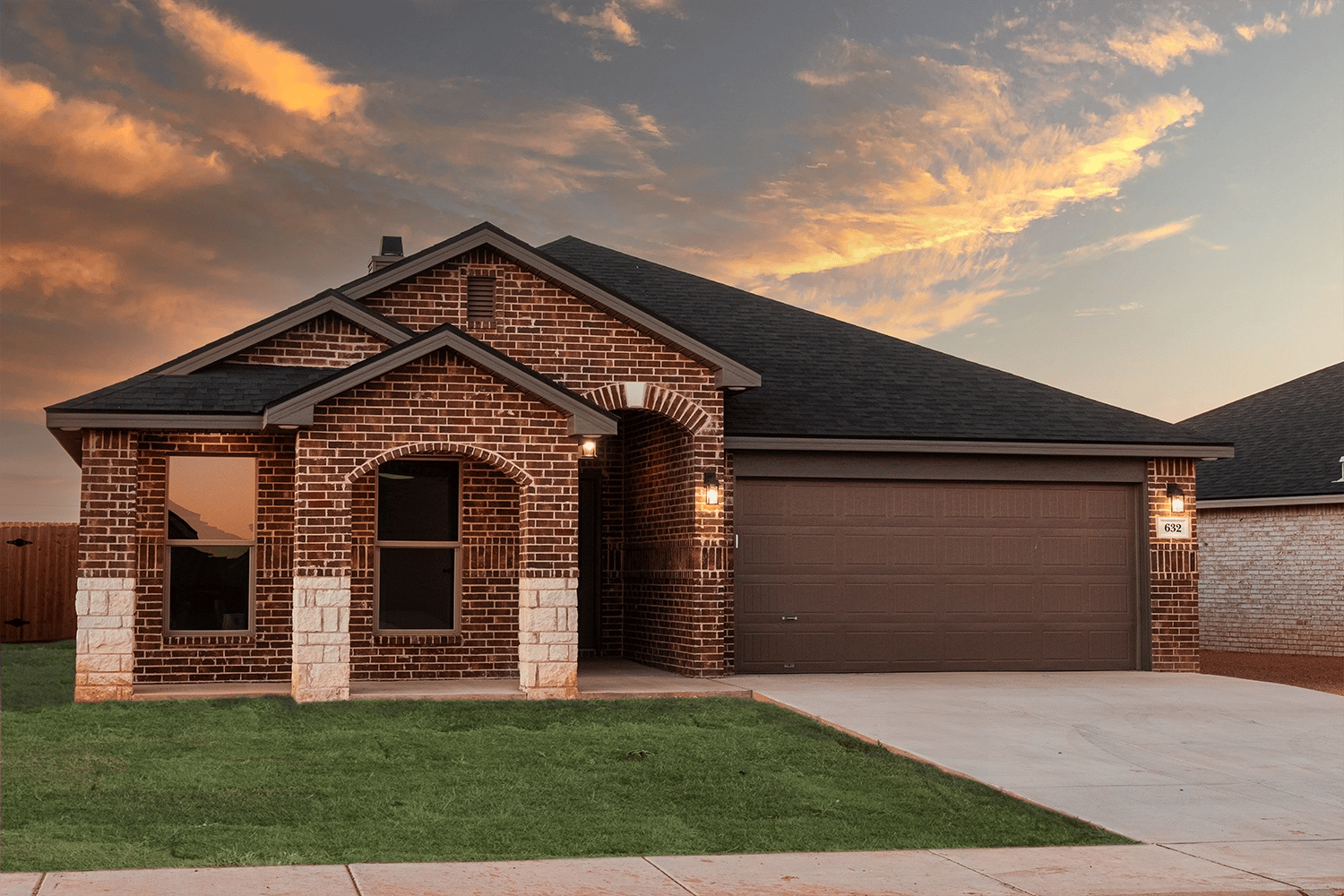 Exterior front yard photo of the Layla, a Betenbough Homes floor plan