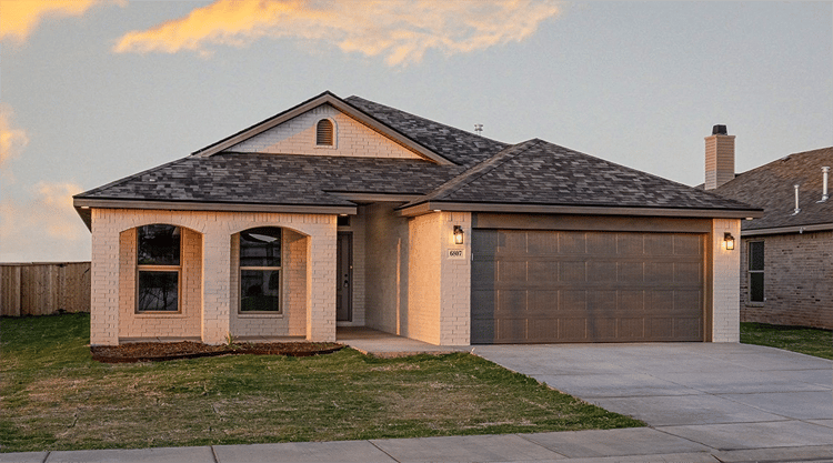 Photo of the front exterior of the Marybel, a Betenbough Homes floor plan