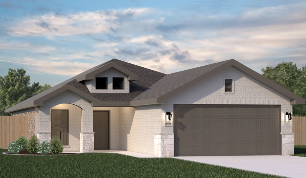 Rendering of the Kyla, a Betenbough Homes 1,400 sq ft floor plan.