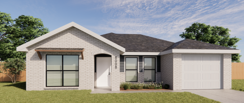 Rendering of Betenbough Homes' Briley new home elevation.