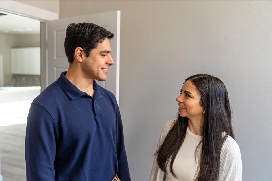 Photo of a husband and wife representing potential Betenbough home buyers.