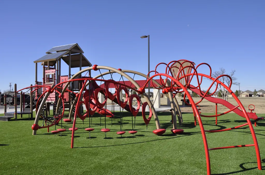 Photo of a community park in Ratliff Ridge, a Betenbough Homes community in Odessa, Texas.