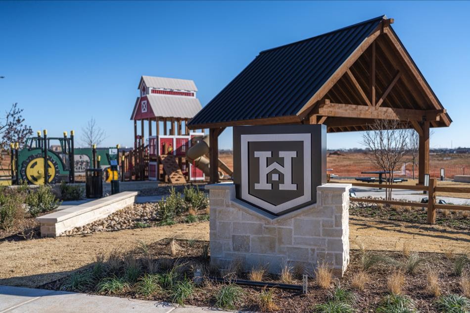 Photo of the park in Betenbough Homes' Homestead community in Amarillo, Texas.