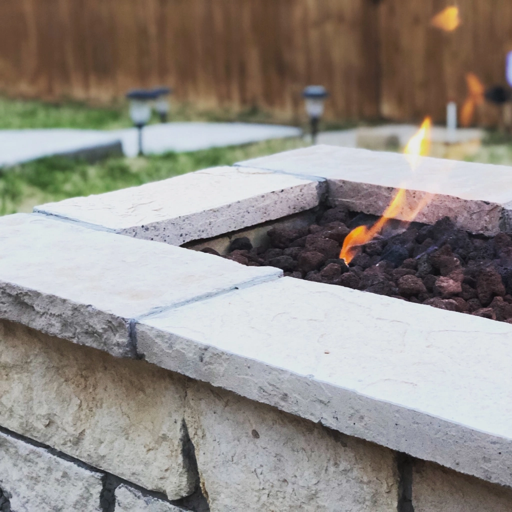 Photo of an outdoor fire pit DIY home project.