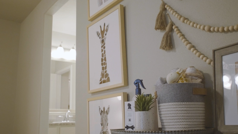 Photo of a child's room in the new model home.