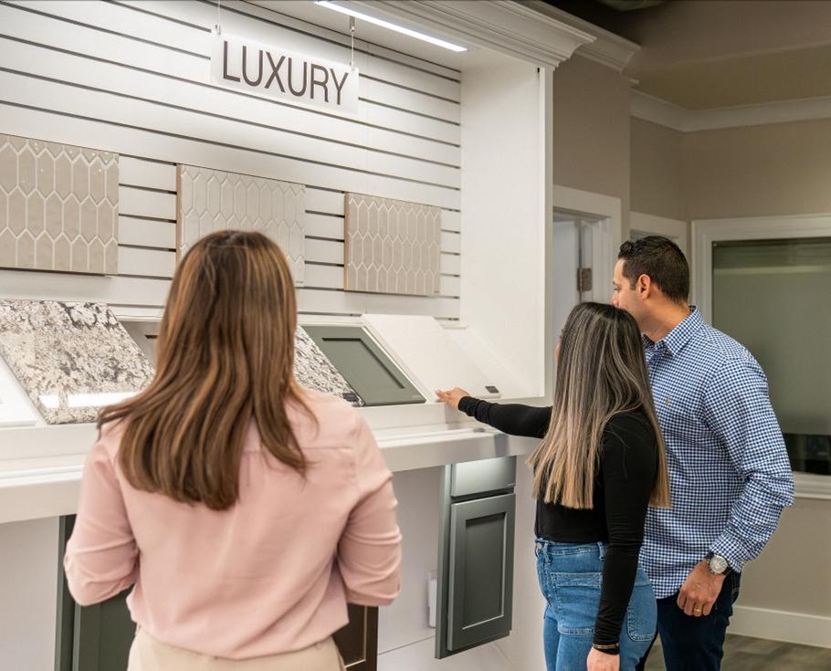 Options Home buyers select the personalized options for their new Betenbough home in our New Home Center.