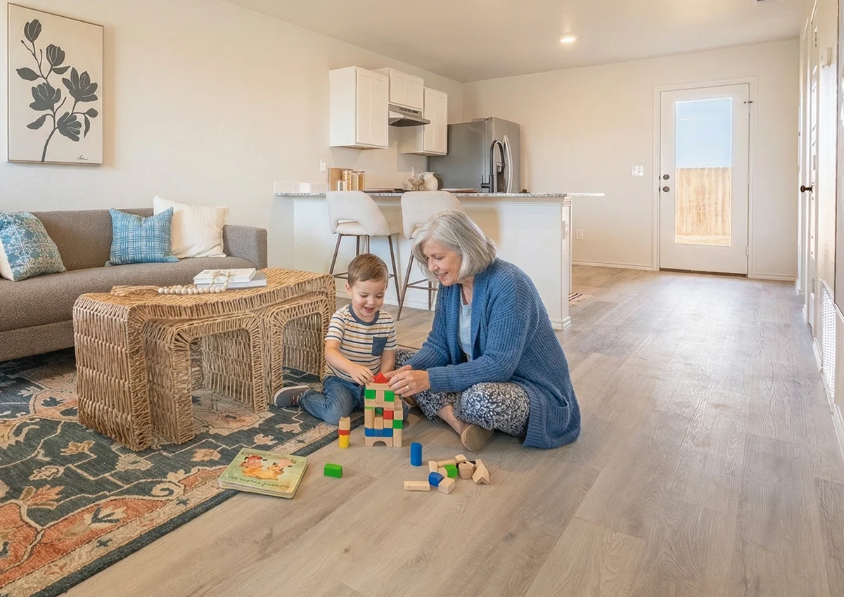 Residents enjoying their Betenbough Origin Collection home in Lubbock, TX