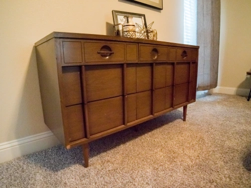 Photo of a vintage dresser.