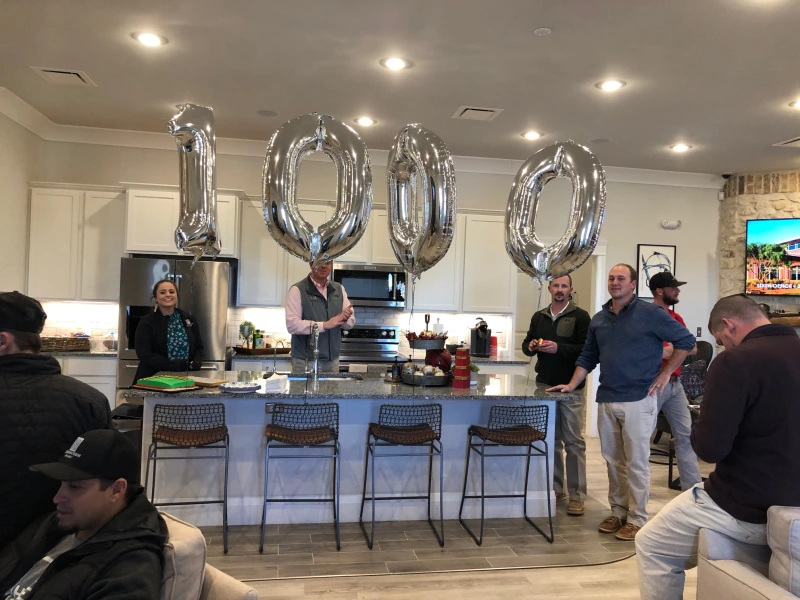 Photo of the celebration at the Betenbough Homes Lubbock New Home Center on 82nd Street.