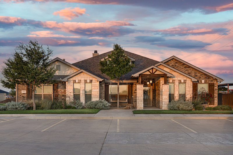 Photo of the Betenbough Homes New Home Center in south Lubbock, a West Texas home builder offering a 2-year, comprehensive new home warranty on all their new homes.